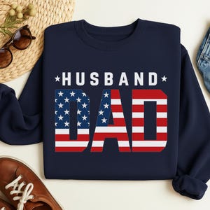 Patriotic Dad T-Shirt: American Flag Husband, Protector, Hero