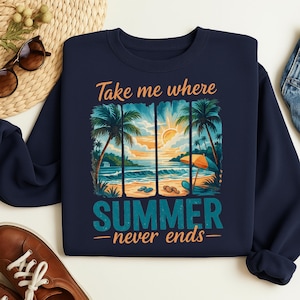 Retro Beach Sunset T-Shirt: Tropical Palm Tree Graphic Tee