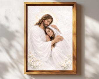 Sympathy gift | Christian Grief Wall Art | Sympathy Gift Loss Loved One | Memorial Print | Healing Faith Jesus Hug Artwork, Digital