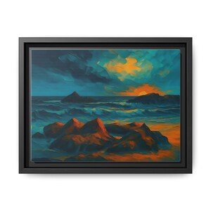 Canvas Art, Sunset Wall Decor, Multi-color Framed Wall Art, Sunset Gift Idea, Home Decor, Office Decor
