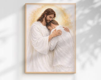 Loss of Father Christian Wall Art Printable, Sympathy Gift for Dad, Memorial Gift, Jesus Comfort Print, Christian Grief Art