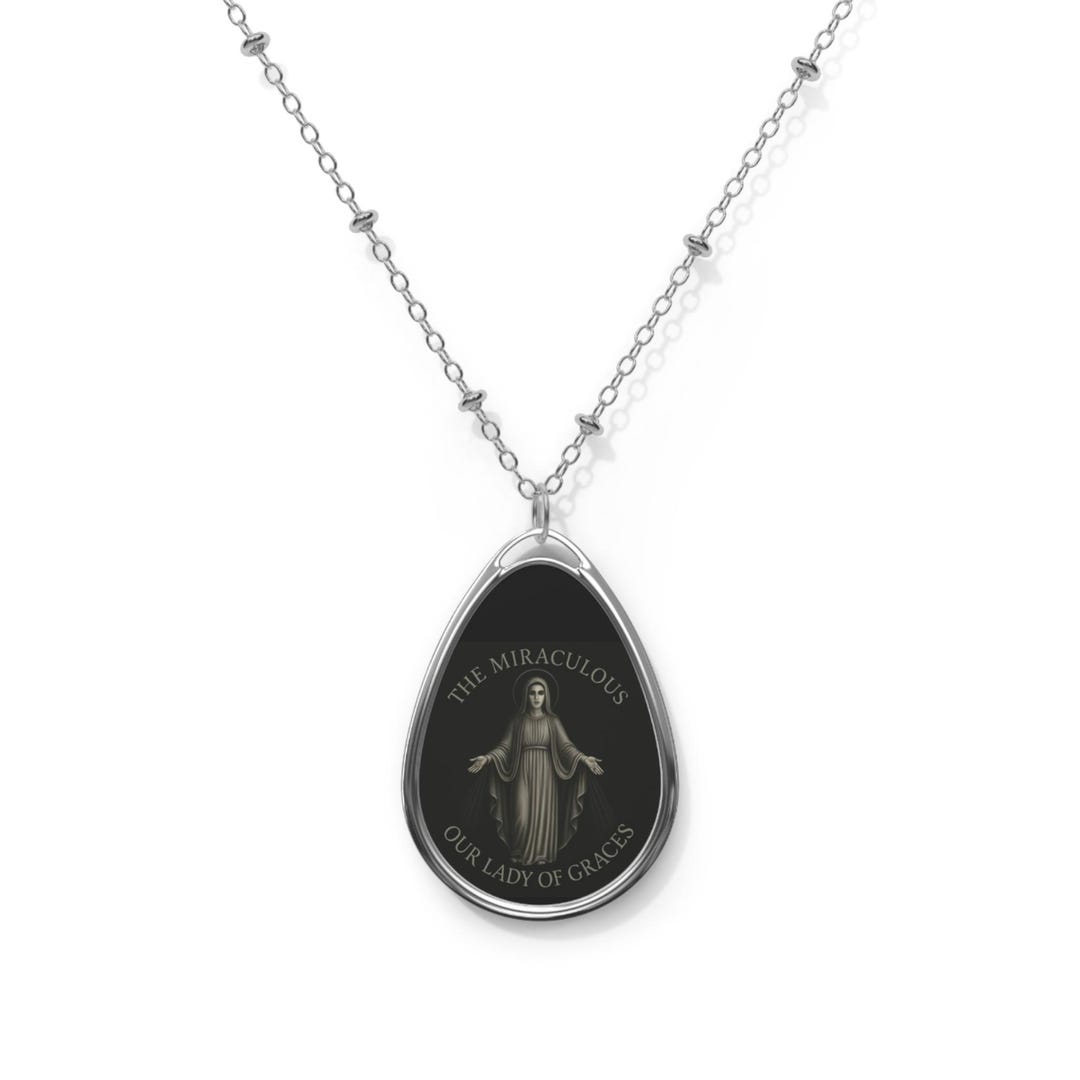 The Miraculous Medal Necklace, Personalized Silver Our Lady of Graces ...