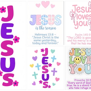 Christian Wall Art Bundle, 5 Bible Verse Printable Posters, Christian Posters, Trendy Wall Art Decor, Christian Prints, DIGITAL DOWNLOADS