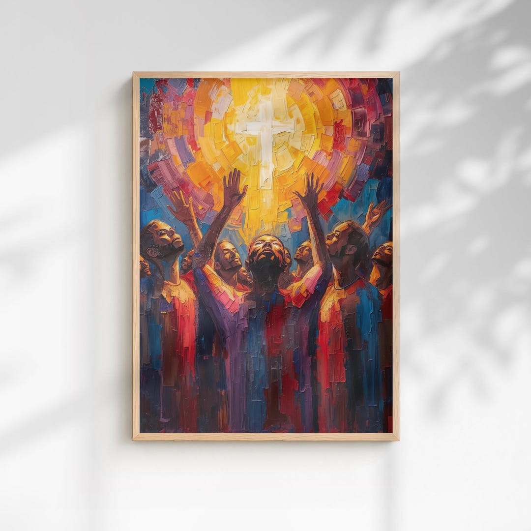 Gospel Art Print, Modern Christian Painting, Faith Inspired Home Decor ...