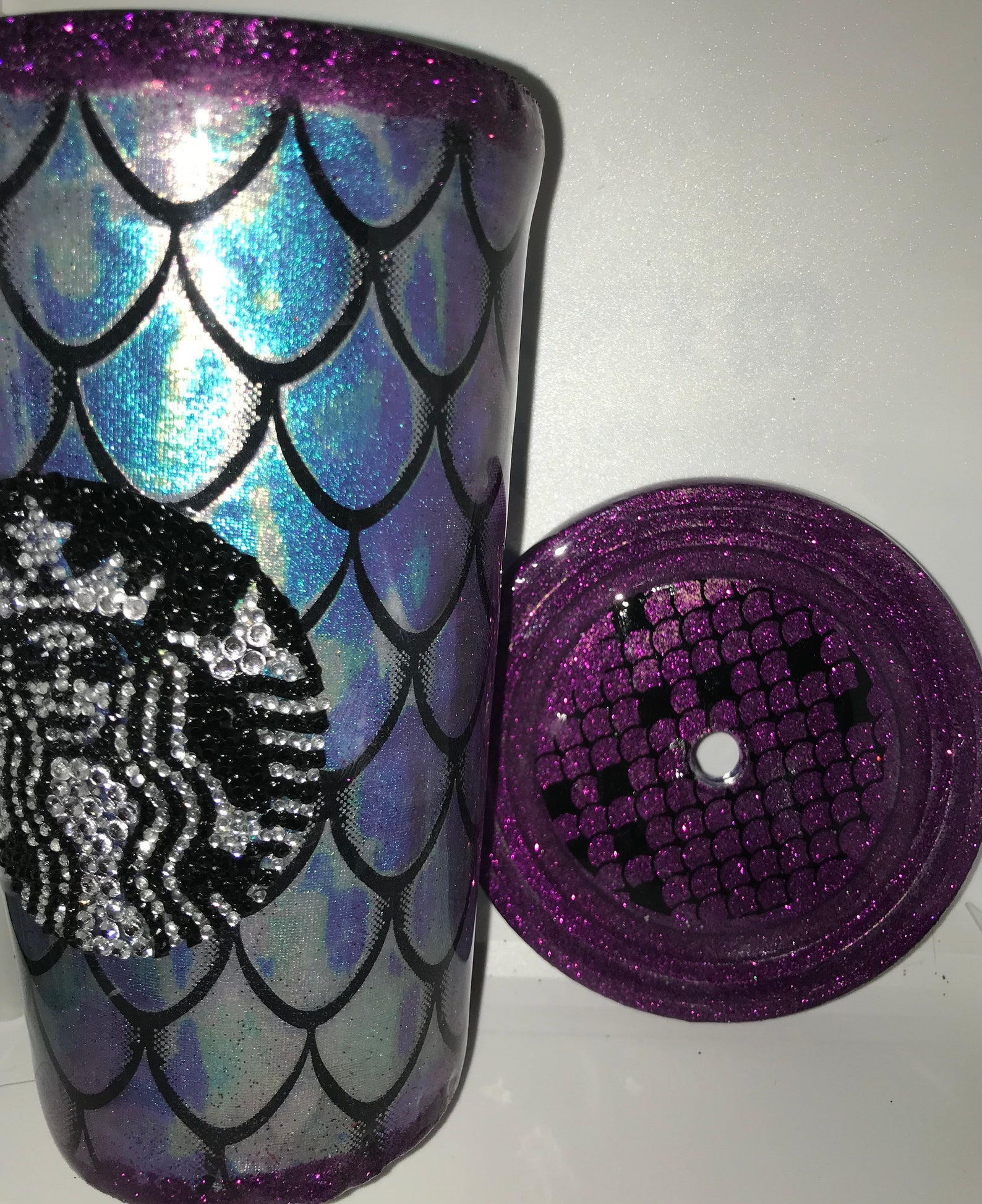 Custom Bling Starbucks Mermaid Tumbler Drink Cup 16oz Glitter Etsy