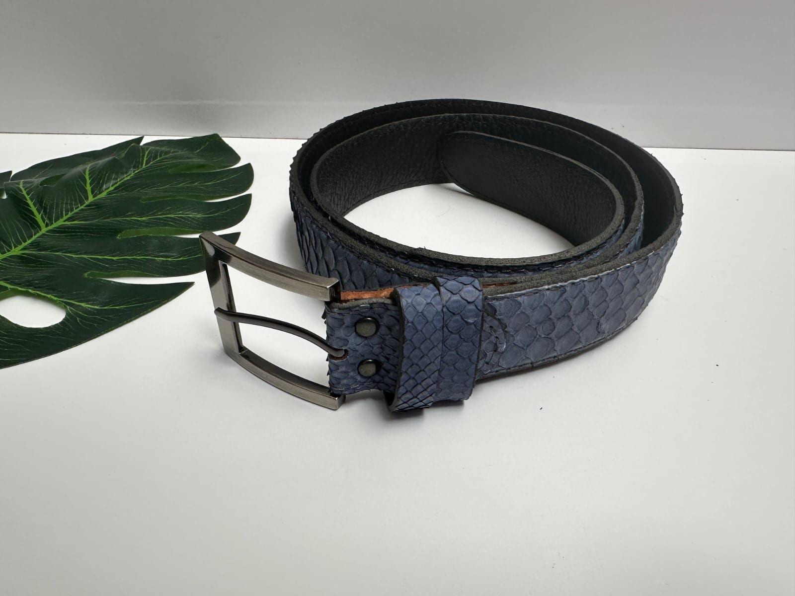EXOTIC SKIN LOVERS
GREY& BLACKl BURMESE PYTHON BELT Handmade Python Skin Belt: Unisex Gray, Black, Navy Blue - Etsy main image 3