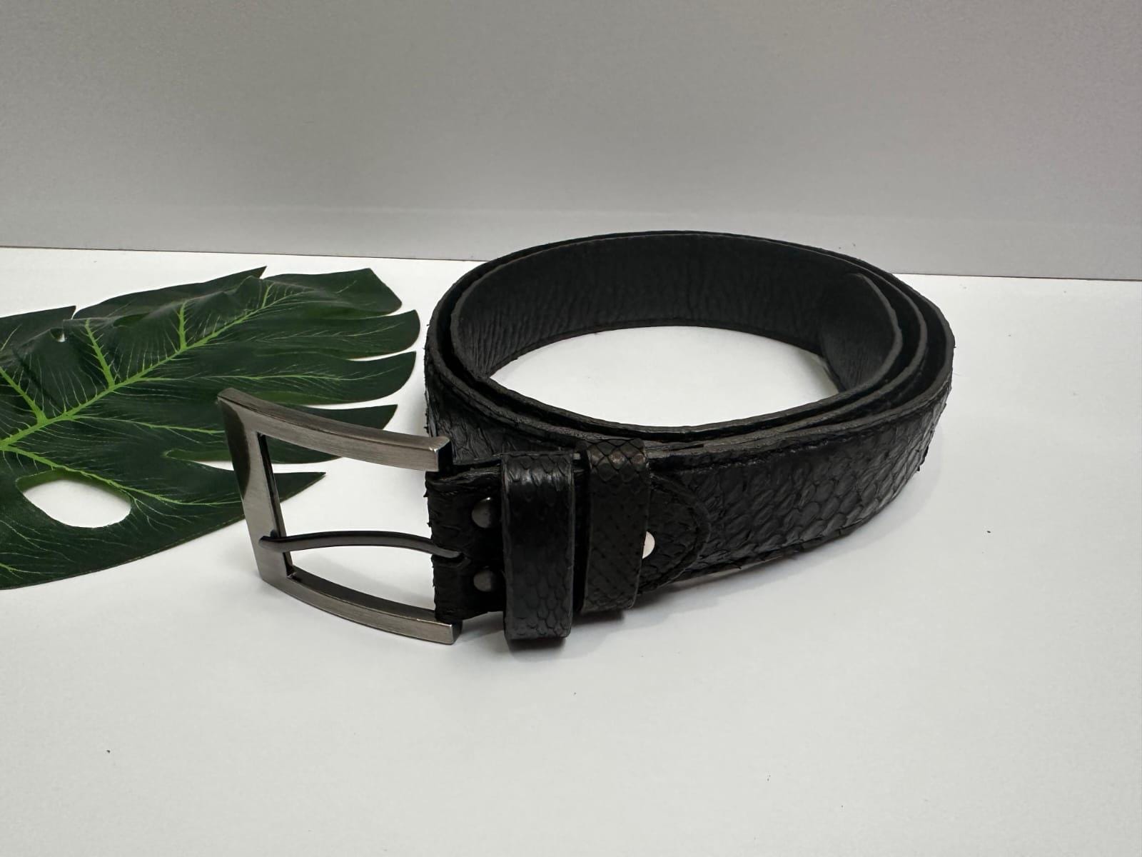 Handmade Python Skin Belt: Unisex Gray, Black, Navy Blue - Etsy