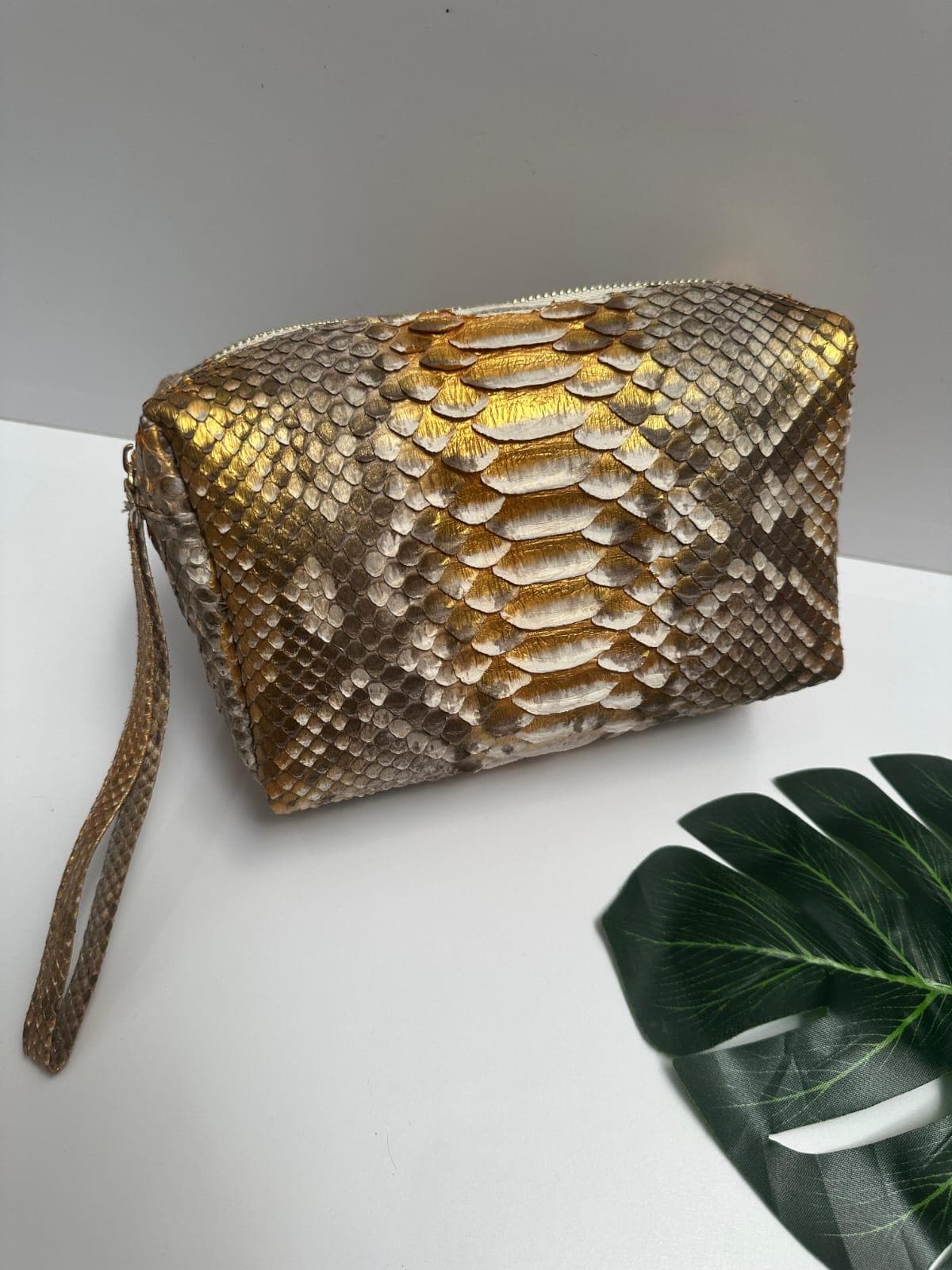 Pochette De Maquillage Furla En Peau De Serpent - Coffret Cadeau Neuf Avec étiquettes