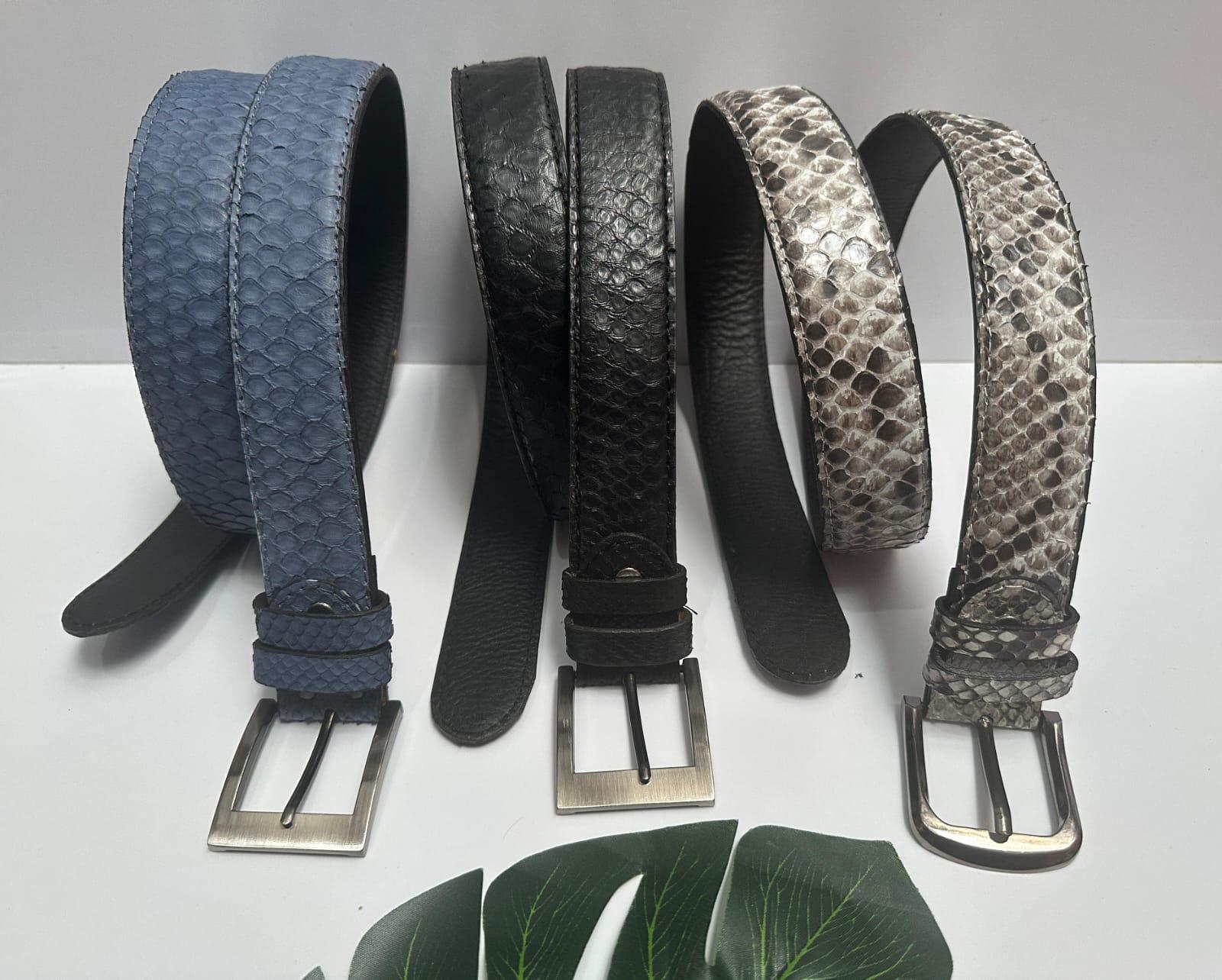 Snake belt genuine python leather women\'s belt size M/L Pelgio Genuine Python Snake Skin Handmade Belt 46 main image 2