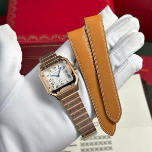 Zegarek Cartier Santos Rose Gold 40 mm z tarczą, w zestawie z pudełkiem, metką i papierami