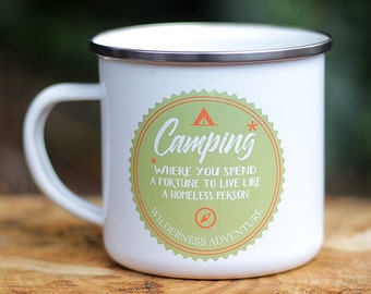 Enamel Mug, Camping Mug, Enamel Mugs, Camping, Outdoor, Father's Day Gift, Coffee Mug, Camping Equipment