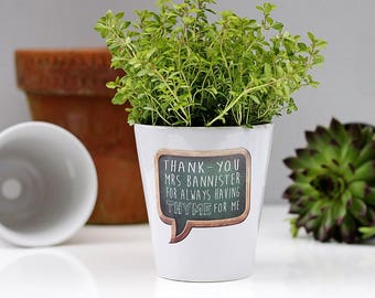 Teacher Gift, Personalised Teacher Gift, Gift for Teacher, Plant Pot, Personalized Teacher Gift, Flower Pot, Teacher Gifts,