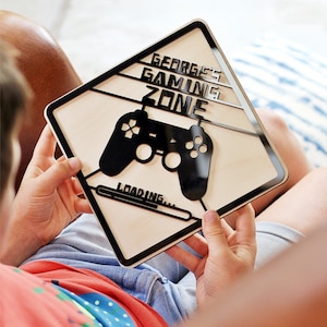 Gamer&#39;s Bedroom Sign, Gamer Door Sign, Door Sign, Gamer Gift, Personalised Sign, Personalized Kids Sign, Gaming Style Bedroom, Bedroom Sign
