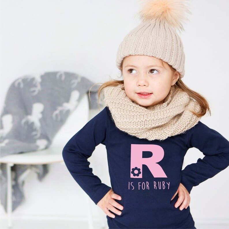 Personalised Childs Cotton T Shirt Customised Baby T Shirt Etsy