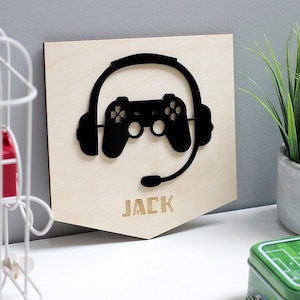 Gamer&#39;s Bedroom Sign, Gamer Door Sign, Door Sign, Gamer Gift, Personalised Sign, Personalized Kids Sign, Gaming Style Bedroom, Bedroom Sign