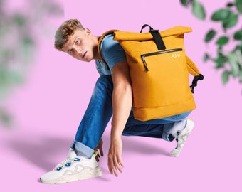 Personalised Recycled Roll Top Backpack