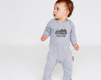 Baby Romper, Baby Playsuit, New Baby Gift, Personalised Bodysuit, Adventure Baby, Cool Baby Clothes, Bodysuit, Slogan Baby Grow, Unique Baby