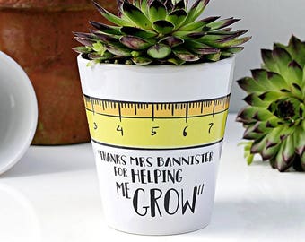 Teacher Gift, Personalised Teacher Gift, Gift for Teacher, Plant Pot, Personalized Teacher Gift, Flower Pot, Teacher Gifts,