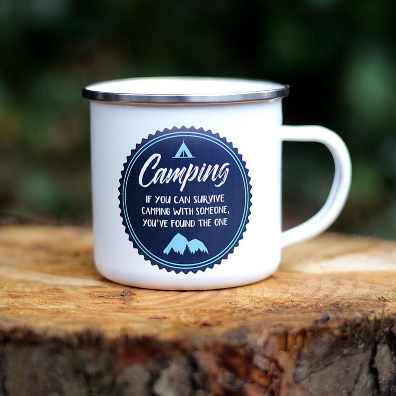Enamel Mug Camping Mug Enamel Mugs Christmas Gift Camping Etsy