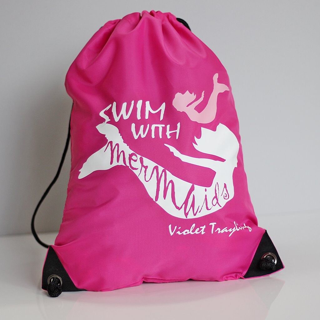 Personalized Swimming Bag Mermaid Swim Sports Bag Swim Etsy UK