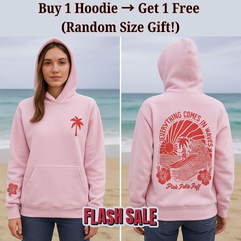 Pink Palm Puff Hoody - Etsy Canada