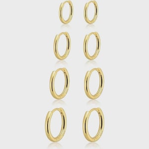 Gold Hoop Earring Set – 4 Sizes in One Stylish Pack