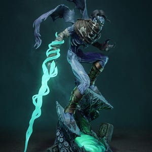 Archivo STL de Raziel / Modelo de impresión 3D de Soul Reaver, Legacy of Kain / STL de Spectral Wraith / Figura de guerrero no muerto STL