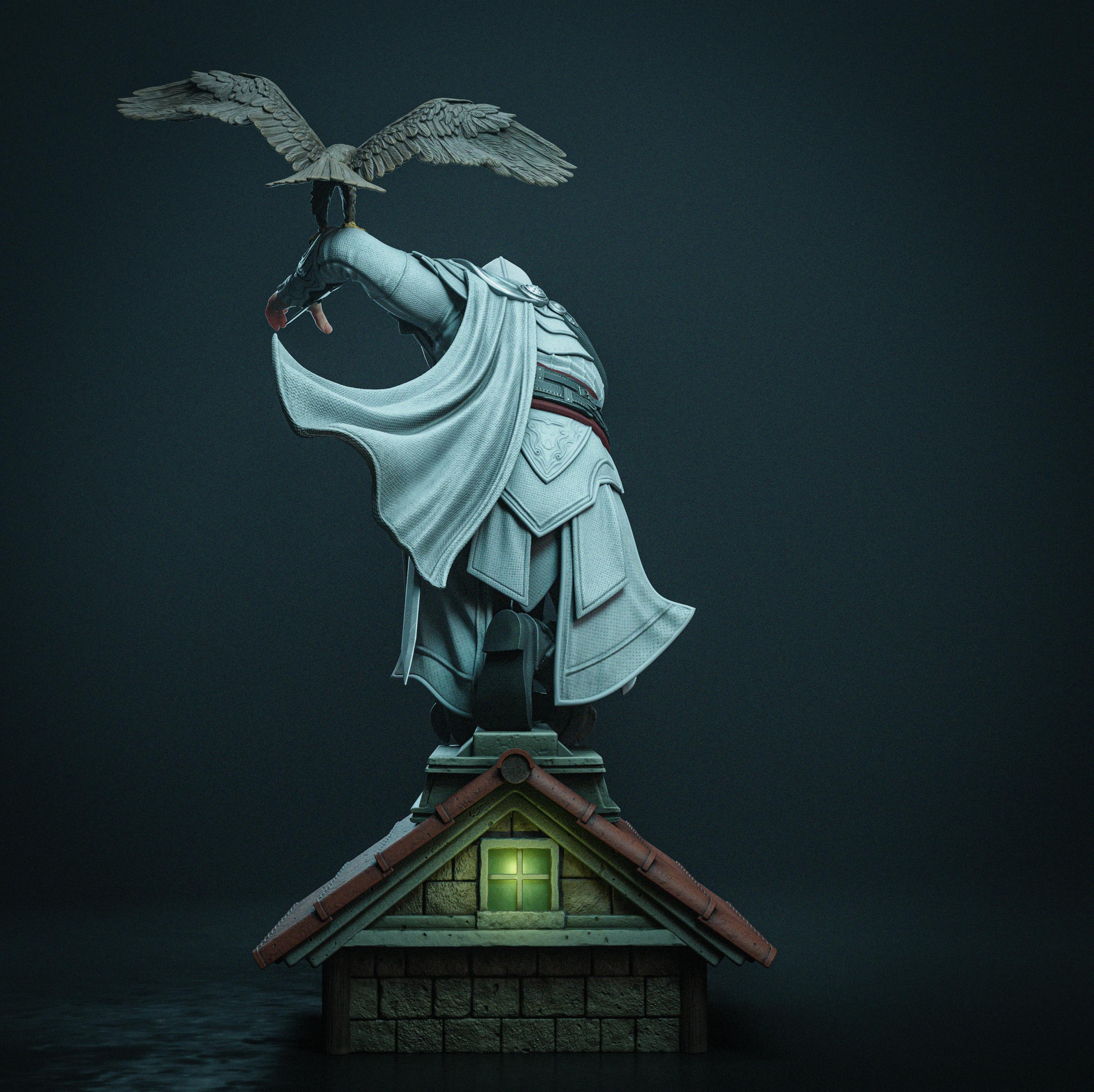 Ezio Auditore STL File | Assassin Creed 3D Print Model | Rooftop Hidden ...