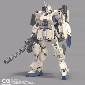 Gundam RX-79 EZ8 STL Figure | Ground War Mobile Suit 3D Print Kit | Military Mecha Stl | High Detail Resin STL Model Instant Download