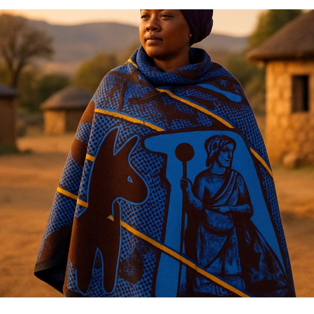Cultural Outfit Authentic Basotho Blanket Custom Name Tag African 