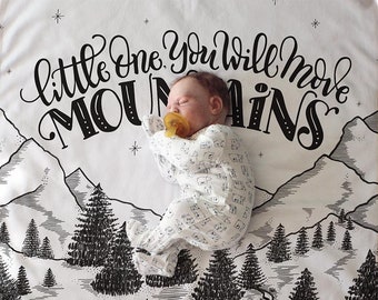 Little one you will move mountains - Velveteen Blanket