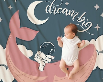Dream big Pink - Velveteen Blanket