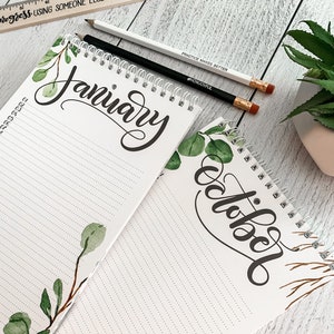 Eucalyptus Perpetual Calendar - Botanical Watercolor - Birthday and anniversary calendar - Family calendar