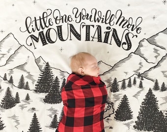 Little one, you will move mountains - Lightweight Swaddle for baby