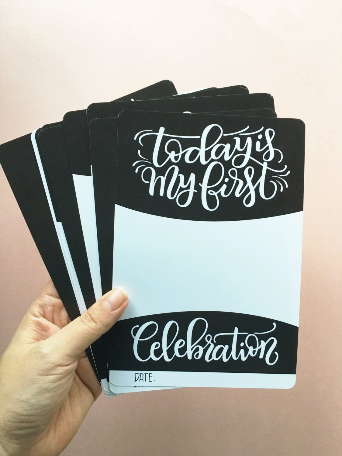 Fillable Baby Photo Cards - Set of 30 - Milestone Baby Cards - Photo ...