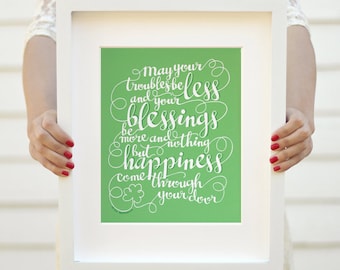 Art print - Irish blessing - St. Patricks Day