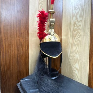 Napoleon Style French Brass Helmet With Stand ~ Royal Cuirassier Officer&#39;s French Helmet ~ Gift Item