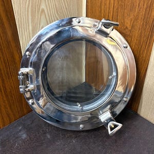 Nautical Chrome Finish Wall Décor Porthole ~ Handmade Maritime 12 Inch Ship Boat Round Porthole ~ Window & Wall Glass Porthole ~ Gift Item