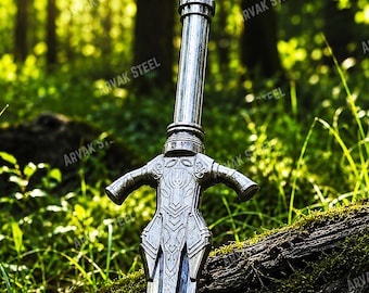 Replika eines Dark-Fantasy-Großschwertes, handgefertigtes Ritterschwert mit Scheide, Geschenk für Cosplayer und Gamer, Wanddeko-Schwert, Geburtstags- oder Jahrestagsgeschenk für ihn