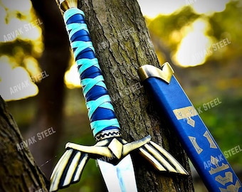 Espada de Legend of Zelda hecha a mano, réplica de la Espada Maestra, regalo para novio, regalo para gamers
