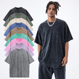 Unisex oversized T-shirt met vintage wassing – Minimalistische streetwear, losse pasvorm – 10 kleuren – S tot XL