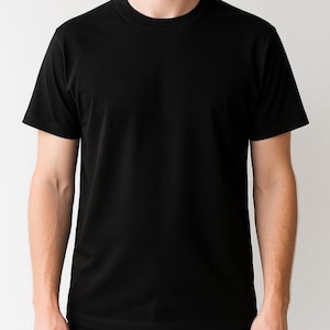 Men's 100% cotton plain black t-shirt