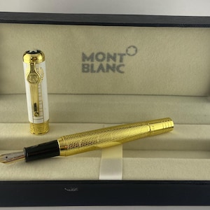 Luxurious Montblanc Starwalker Great Characters Muhammad Ali Special Roller Fountain Pen Ink Nil Gold Plated Body With Fine Writing For Gift