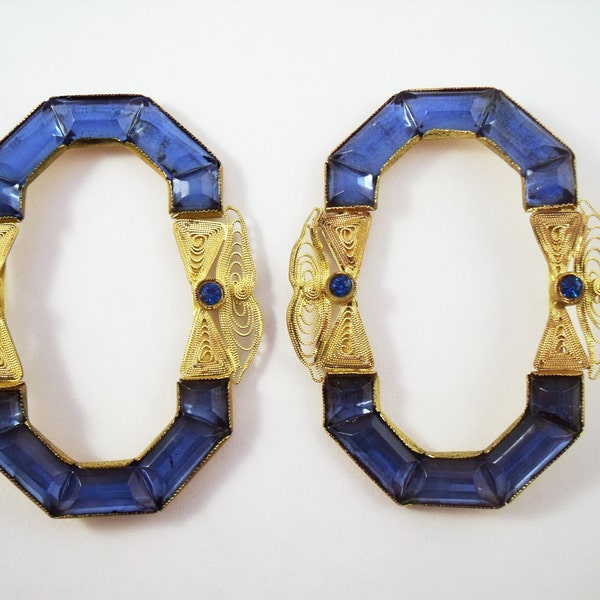 Blau gespiegeltglasglas Kleid Dekorationen- Schnallen