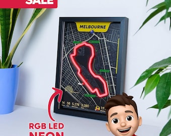Poster Melbourne F1 Neon : Grand Prix d'Australie, circuit d'Albert Park