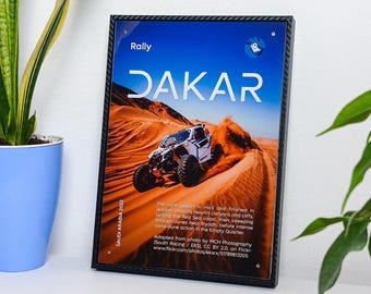 Motocross - Paris - Dakar Original Vintage 1980's Small Poster - Etsy