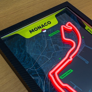 Monaco LED Neon Racetrack Map, Formula 1 Wall Art. Kimi Antonelli - Winner 2026. Lewis Hamilton - Fastest lap. Ayrton Senna - Most wins. image 10