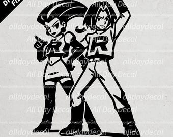 Team Rocket R Vector Team Rocket Stencil / Digital Download SVG PNG, Printable Cut File for ...