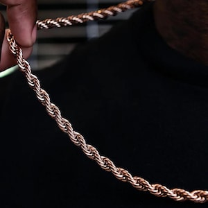 Bold 10mm 18K Gold Rope Chain Necklace: Hip Hop Statement Jewelry
