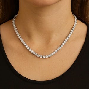 Iced Out 4mm CZ Tennis Necklace: Custom Color Hip Hop Jewelry